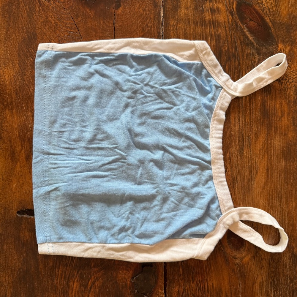 SHEIN Blue and White Tank Top
